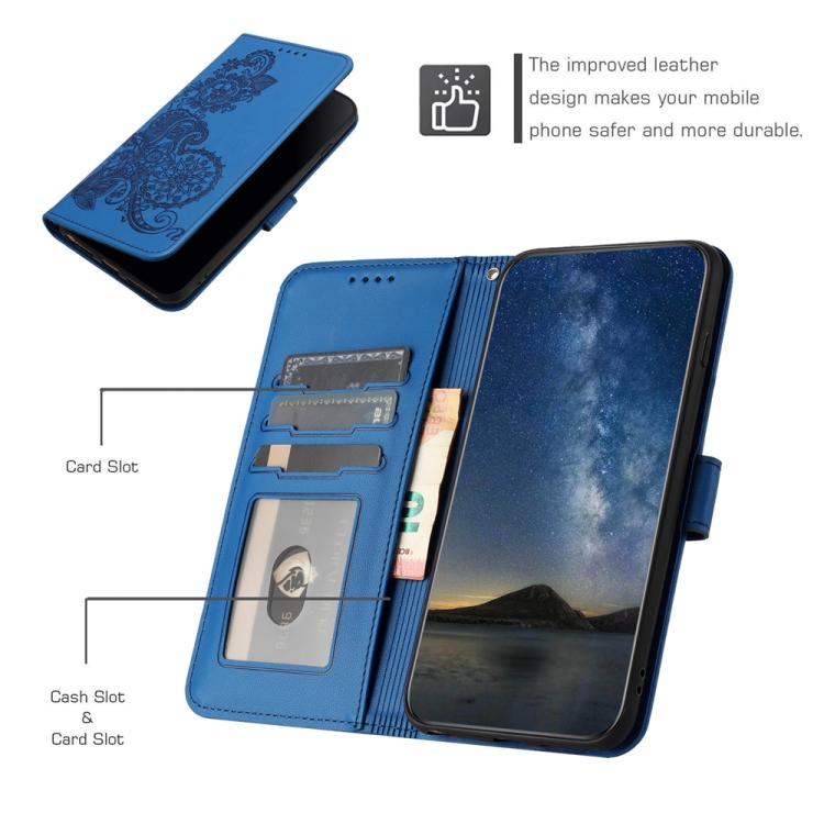 Datura Flower Embossed Flip Leather Phone Case, For iPhone 17 Air, iPhone 16e, For iPhone 16 Pro Max