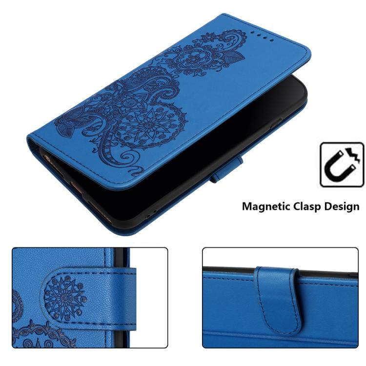 Datura Flower Embossed Flip Leather Phone Case, For iPhone 17 Air, iPhone 16e, For iPhone 16 Pro Max