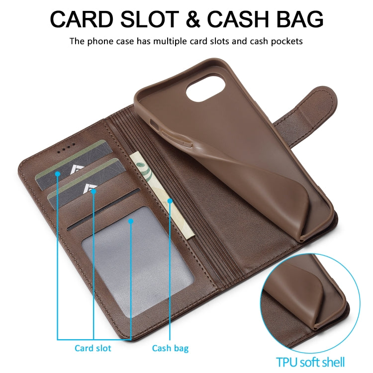LC.IMEEKE Calf Texture Horizontal Flip Leather Case, For iPhone 17 Pro Max, For iPhone 17 Pro, For iPhone 17, For iPhone 17 Air