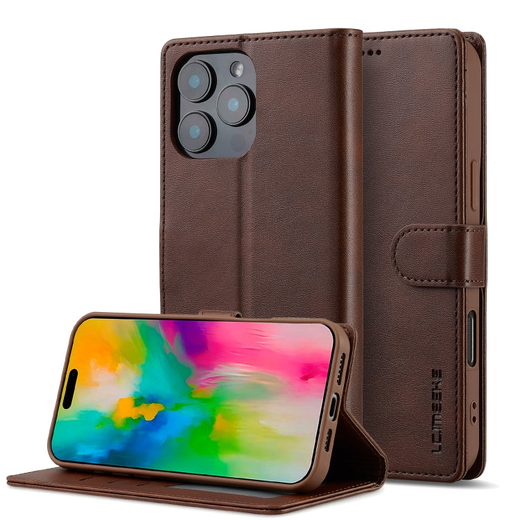 LC.IMEEKE Calf Texture Horizontal Flip Leather Case, iPhone 16e, For iPhone 16 Pro Max