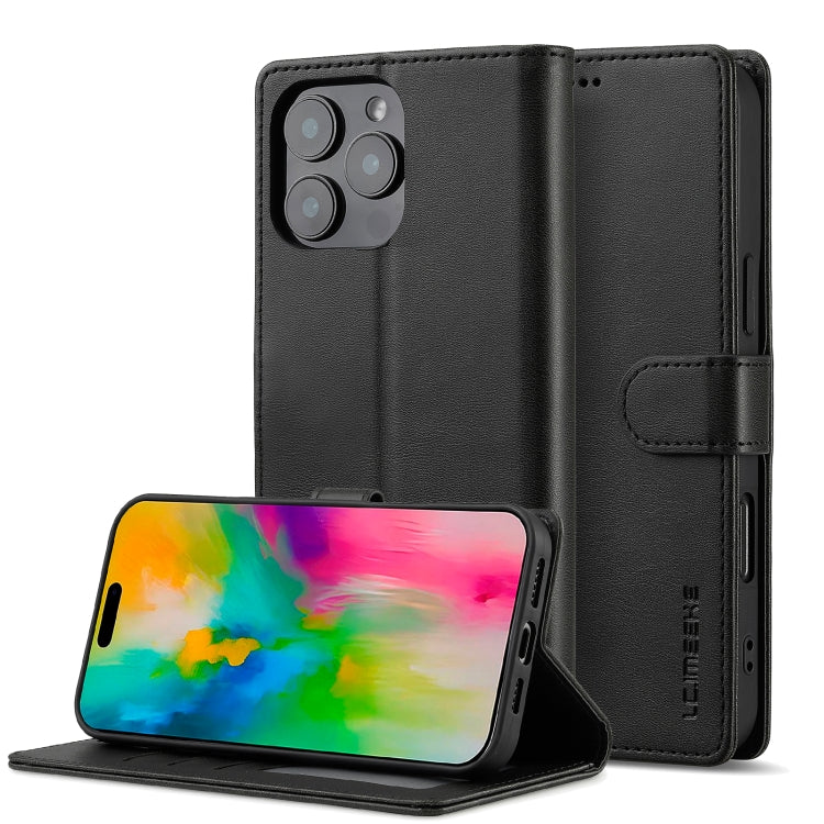 LC.IMEEKE Calf Texture Horizontal Flip Leather Case, iPhone 16e, For iPhone 16 Pro Max