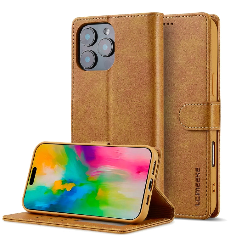 LC.IMEEKE Calf Texture Horizontal Flip Leather Case, iPhone 16e, For iPhone 16 Pro Max