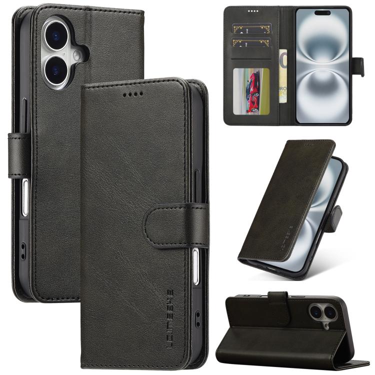 LC.IMEEKE Calf Texture Horizontal Flip Leather Case, For iPhone 17 Pro Max, For iPhone 17 Pro, For iPhone 17, For iPhone 17 Air