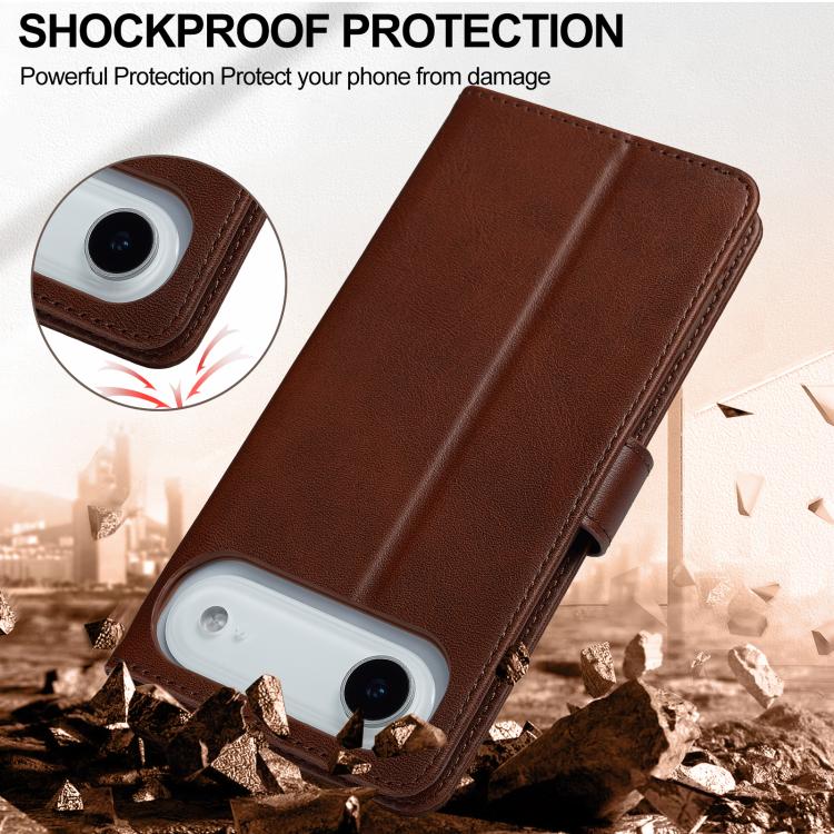 LC.IMEEKE Calf Texture Horizontal Flip Leather Case, iPhone 16e, For iPhone 16 Pro Max