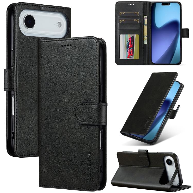 LC.IMEEKE Calf Texture Horizontal Flip Leather Case, iPhone 16e, For iPhone 16 Pro Max