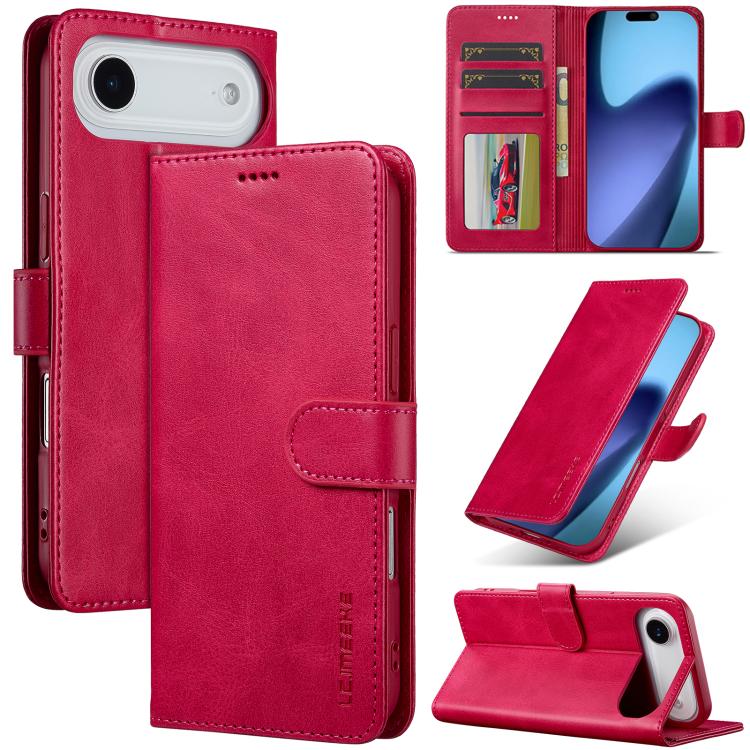 LC.IMEEKE Calf Texture Horizontal Flip Leather Case, iPhone 16e, For iPhone 16 Pro Max