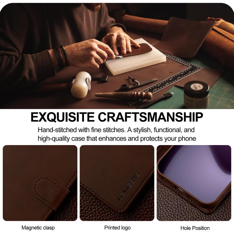 LC.IMEEKE Calf Texture Horizontal Flip Leather Case, For iPhone 17 Pro Max, For iPhone 17 Pro, For iPhone 17, For iPhone 17 Air