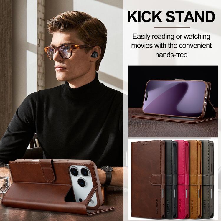 LC.IMEEKE Calf Texture Horizontal Flip Leather Case, For iPhone 17 Pro Max, For iPhone 17 Pro, For iPhone 17, For iPhone 17 Air