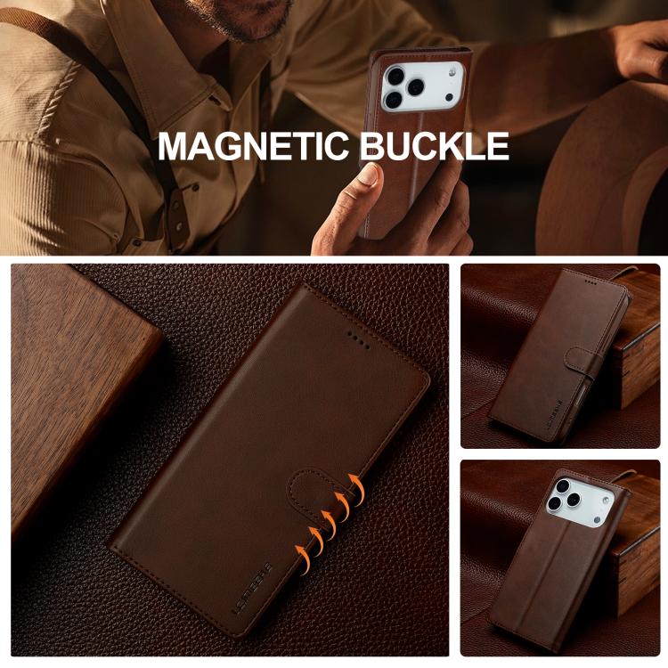 LC.IMEEKE Calf Texture Horizontal Flip Leather Case, For iPhone 17 Pro Max, For iPhone 17 Pro, For iPhone 17, For iPhone 17 Air