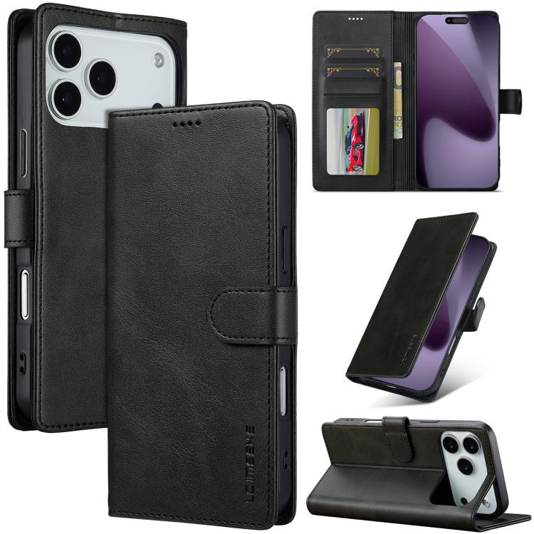LC.IMEEKE Calf Texture Horizontal Flip Leather Case, For iPhone 17 Pro Max, For iPhone 17 Pro, For iPhone 17, For iPhone 17 Air