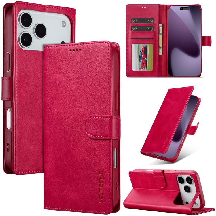 LC.IMEEKE Calf Texture Horizontal Flip Leather Case, For iPhone 17 Pro Max, For iPhone 17 Pro, For iPhone 17, For iPhone 17 Air