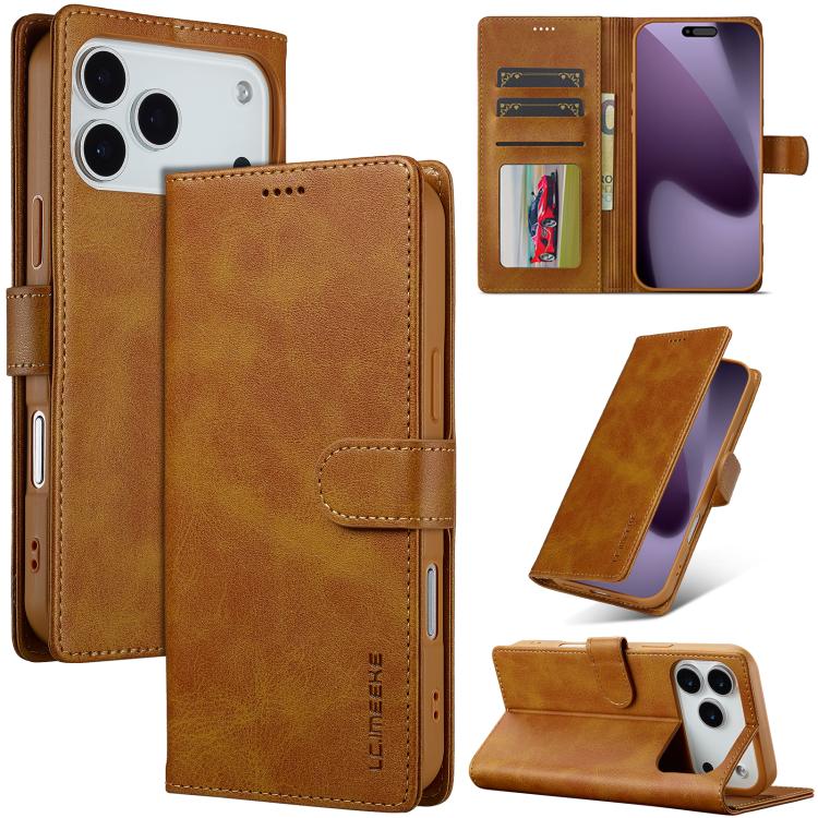 LC.IMEEKE Calf Texture Horizontal Flip Leather Case, For iPhone 17 Pro Max, For iPhone 17 Pro, For iPhone 17, For iPhone 17 Air