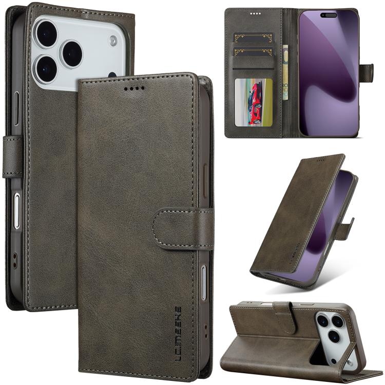 LC.IMEEKE Calf Texture Horizontal Flip Leather Case, For iPhone 17 Pro Max, For iPhone 17 Pro, For iPhone 17, For iPhone 17 Air