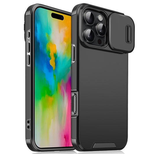 Sliding Camshield TPU + PC Phone Case, For iPhone 16 Pro Max, For iPhone 16 Pro, For iPhone 16 Plus, For iPhone 16