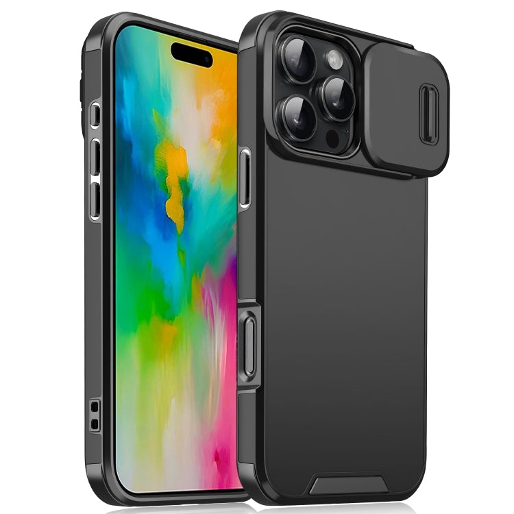 Sliding Camshield TPU + PC Phone Case, For iPhone 16 Pro Max, For iPhone 16 Pro, For iPhone 16 Plus, For iPhone 16