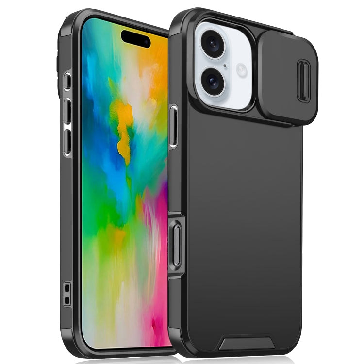 Sliding Camshield TPU + PC Phone Case, For iPhone 16 Pro Max, For iPhone 16 Pro, For iPhone 16 Plus, For iPhone 16
