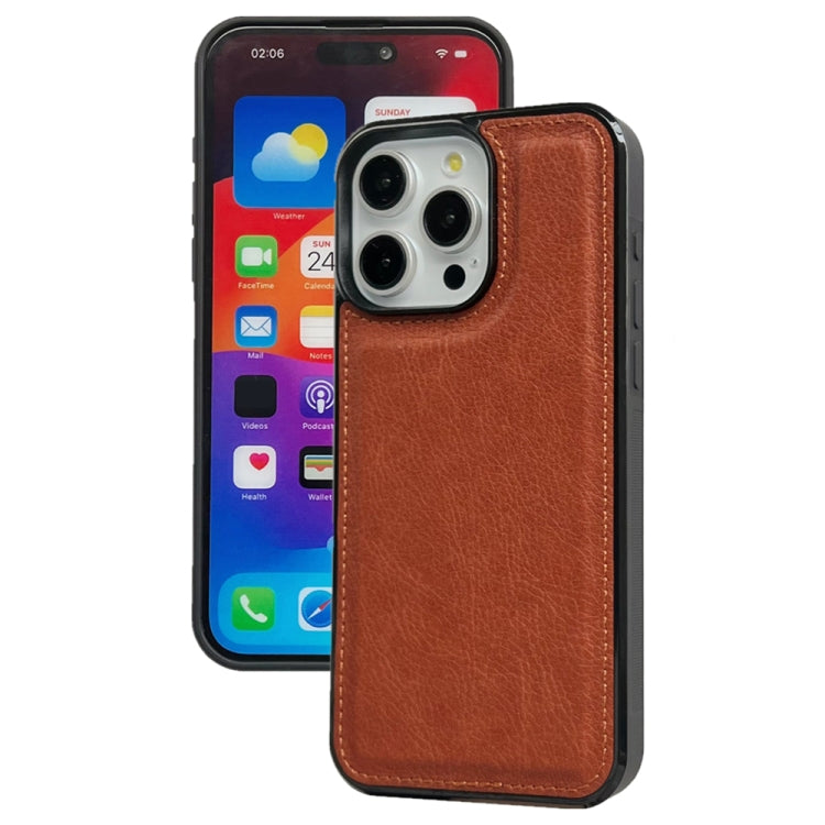 Cowhide Texture Back Cover Phone Case, For iPhone 16, For iPhone 15 Pro Max, For iPhone 15 Pro, For iPhone 15 Plus