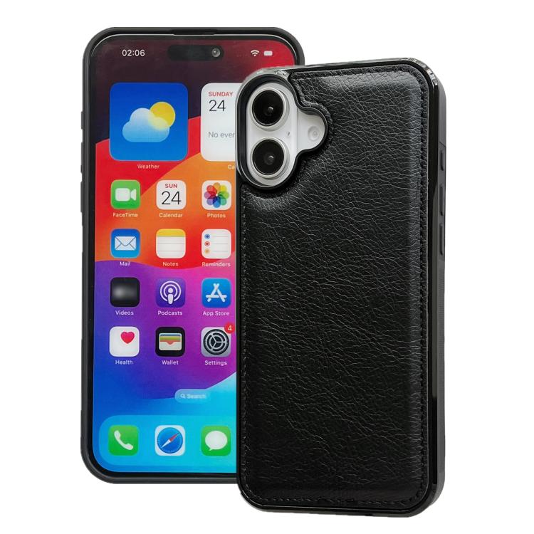Cowhide Texture Back Cover Phone Case, For iPhone 16e, For iPhone 16 Pro Max, For iPhone 16 Pro, For iPhone 16 Plus
