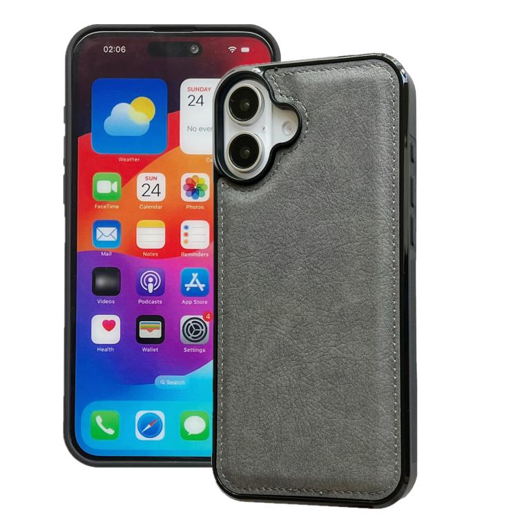 Cowhide Texture Back Cover Phone Case, For iPhone 16e, For iPhone 16 Pro Max, For iPhone 16 Pro, For iPhone 16 Plus