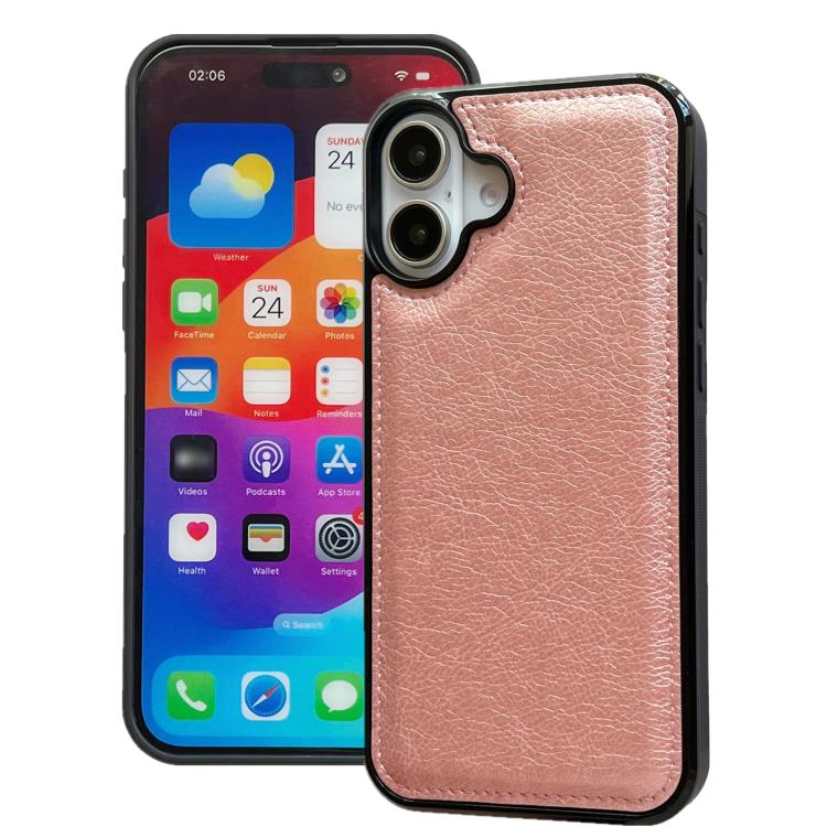 Cowhide Texture Back Cover Phone Case, For iPhone 16e, For iPhone 16 Pro Max, For iPhone 16 Pro, For iPhone 16 Plus