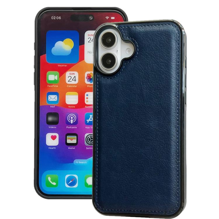 Cowhide Texture Back Cover Phone Case, For iPhone 16e, For iPhone 16 Pro Max, For iPhone 16 Pro, For iPhone 16 Plus