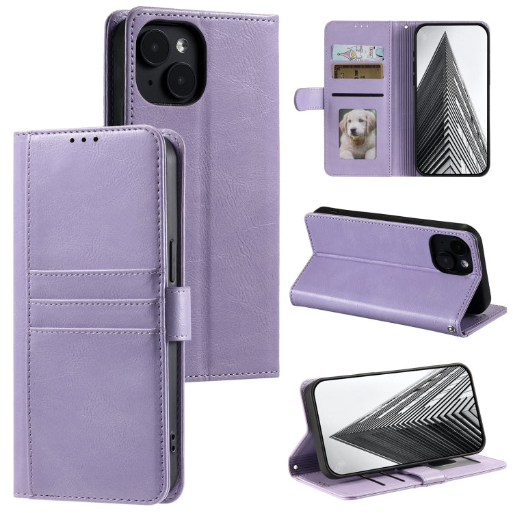 Simple 6-Card Wallet Leather Phone Case, For iPhone 15 Pro Max, For iPhone 15 Pro, For iPhone 15 Plus