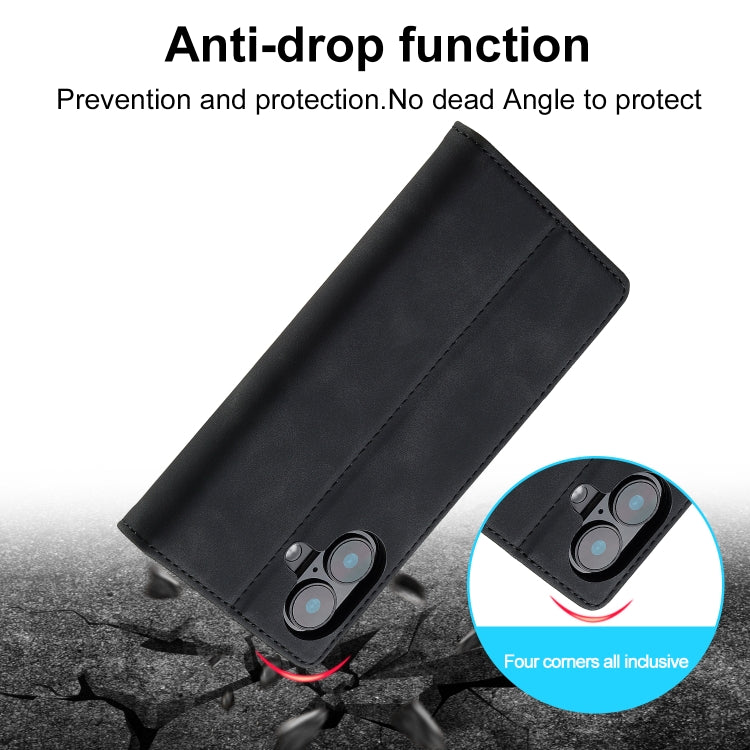 LC.IMEEKE Strong Magnetism Microfiber Leather Phone Case, For iPhone 16