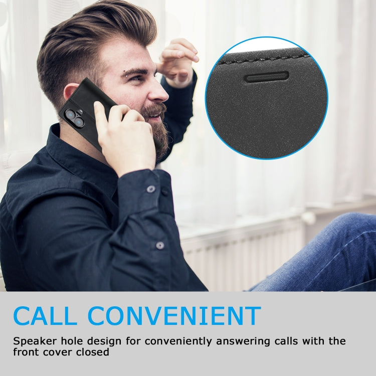 LC.IMEEKE Strong Magnetism Microfiber Leather Phone Case, For iPhone 16