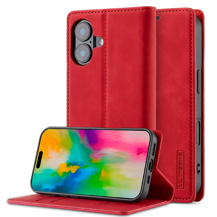 LC.IMEEKE Strong Magnetism Microfiber Leather Phone Case, iPhone 16e