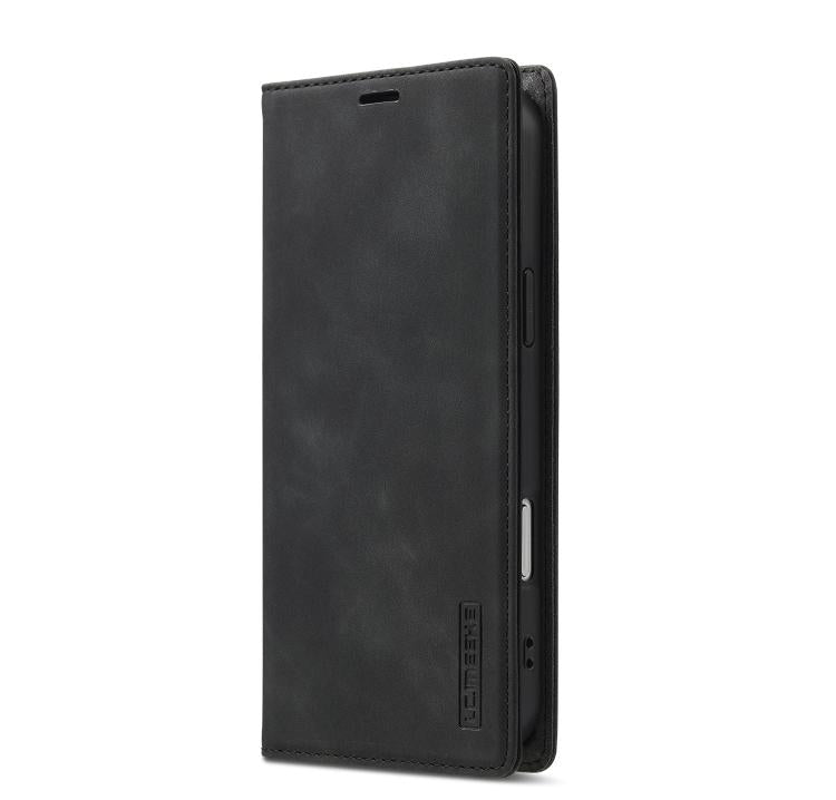 LC.IMEEKE Strong Magnetism Microfiber Leather Phone Case, For iPhone 16 Pro Max, For iPhone 16 Pro, For iPhone 16 Plus, For iPhone 16