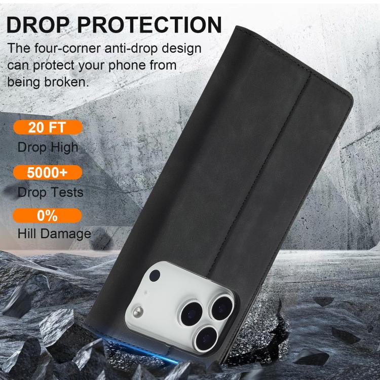 LC.IMEEKE Strong Magnetism Microfiber Leather Phone Case, For iPhone 16 Pro Max, For iPhone 16 Pro, For iPhone 16 Plus, For iPhone 16