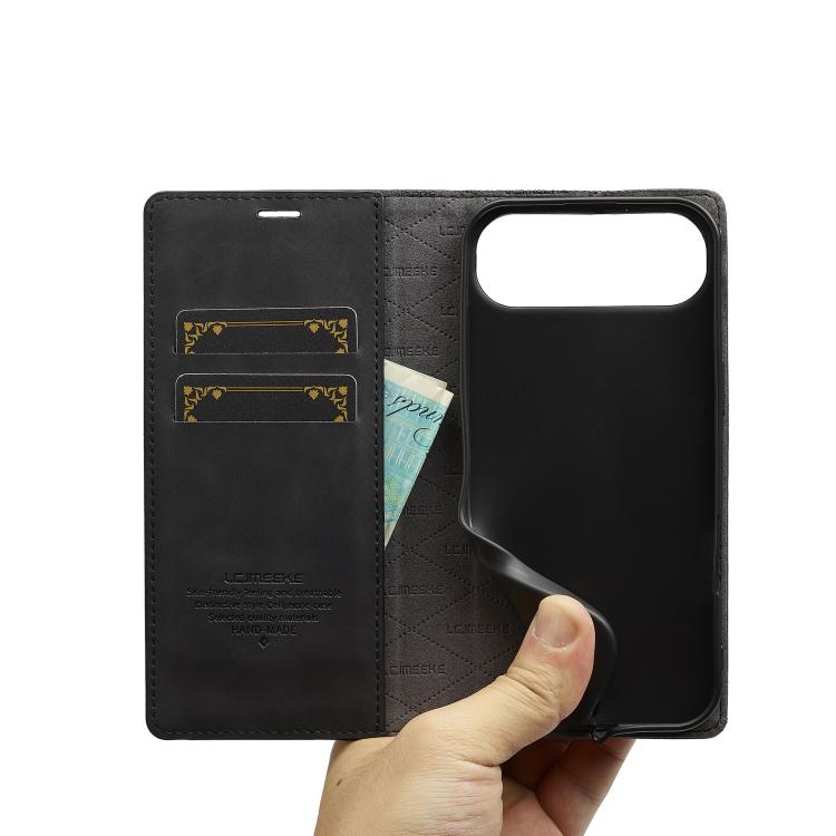 LC.IMEEKE Strong Magnetism Microfiber Leather Phone Case, iPhone 16e