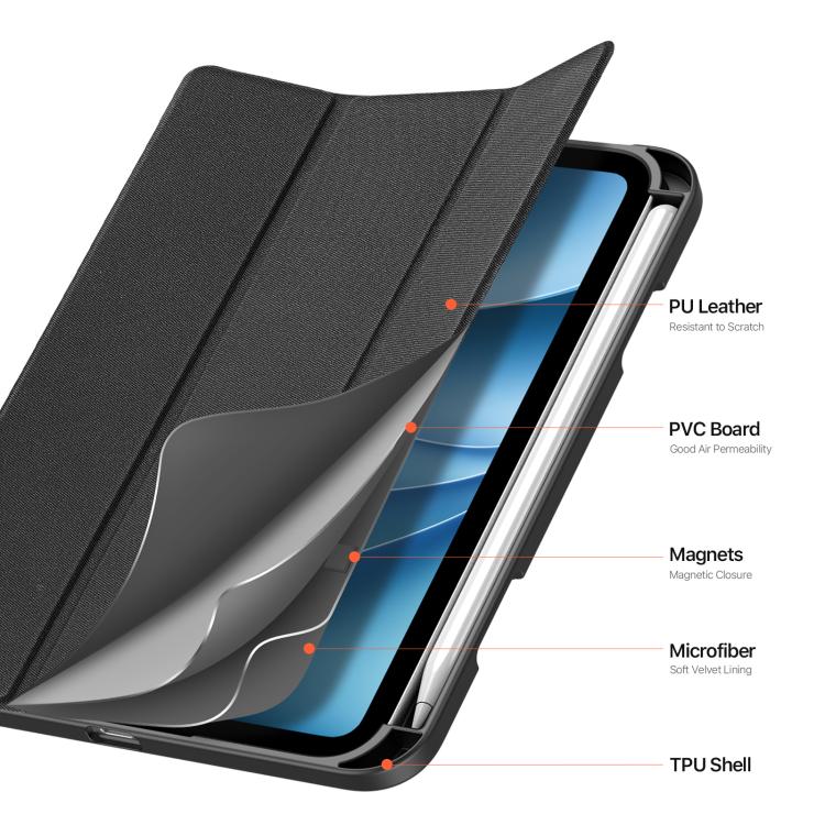 DUX DUCIS Domo Series Cloth Texture Magnetic Leather Tablet Case, For iPad Air 13 2024 / 2025, For iPad Pro 13 2024, For iPad Pro 11 2024