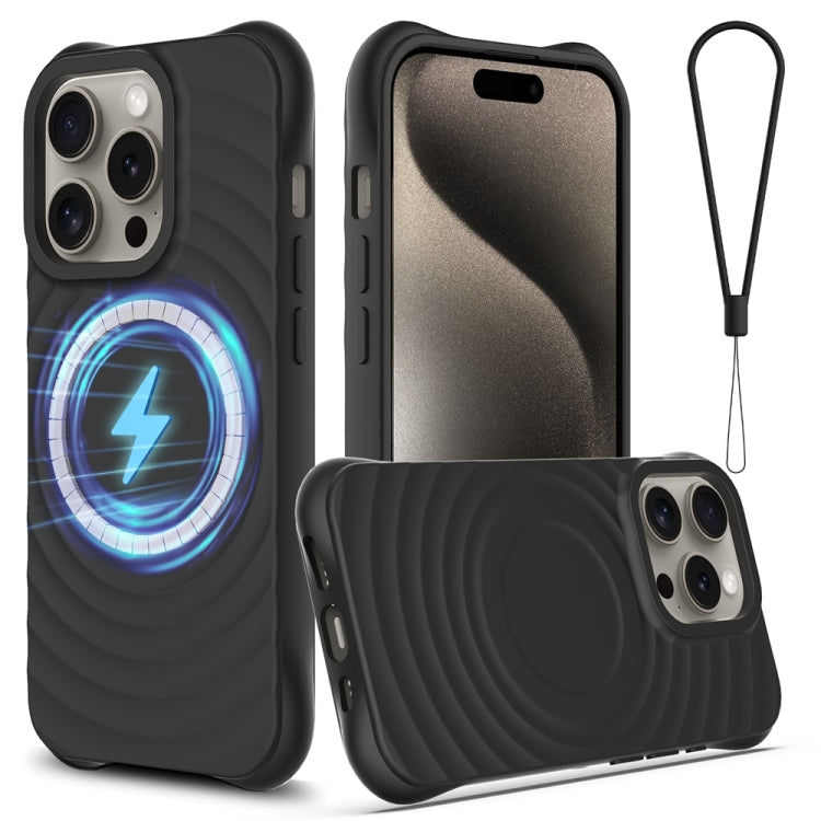 Wave Texture MagSafe Magnetic Liquid Silicone Phone Case, For iPhone 14 Pro Max, For iPhone 13 Pro Max, For iPhone 13 Pro, For iPhone 13