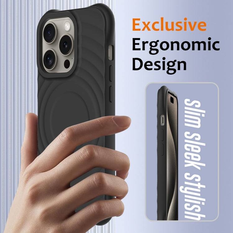 Wave Texture MagSafe Magnetic Liquid Silicone Phone Case, For iPhone 14 Pro Max, For iPhone 13 Pro Max, For iPhone 13 Pro, For iPhone 13