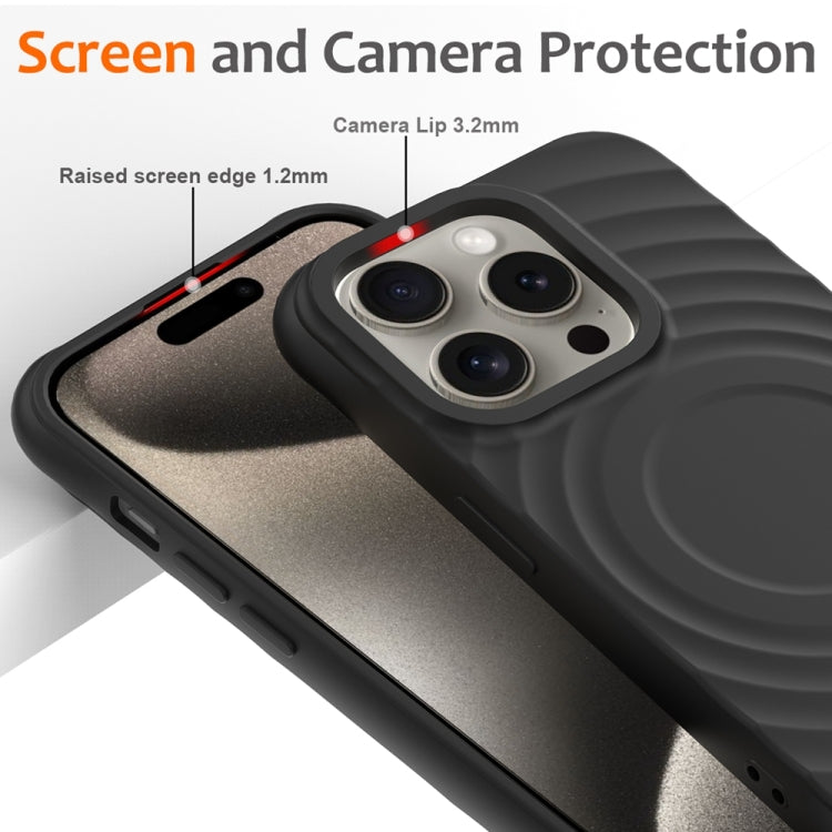 Wave Texture MagSafe Magnetic Liquid Silicone Phone Case, For iPhone 14 Pro Max, For iPhone 13 Pro Max, For iPhone 13 Pro, For iPhone 13