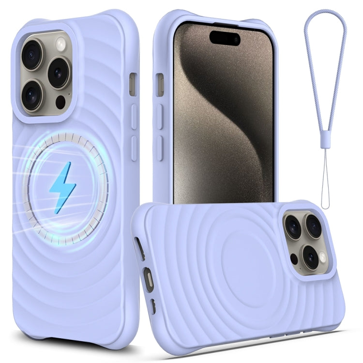 Wave Texture MagSafe Magnetic Liquid Silicone Phone Case, For iPhone 14 Pro Max, For iPhone 13 Pro Max, For iPhone 13 Pro, For iPhone 13