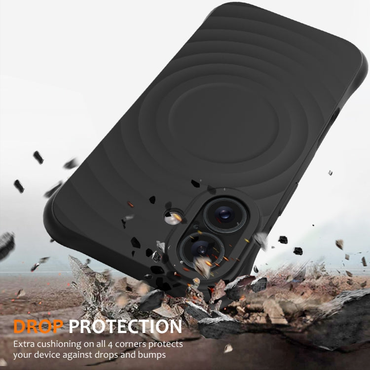 Wave Texture MagSafe Magnetic Liquid Silicone Phone Case, For iPhone 16, For iPhone 15 Pro Max, For iPhone 15 Pro, For iPhone 15 Plus