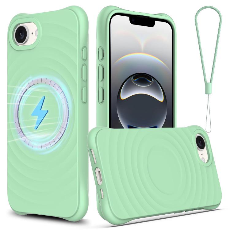 Wave Texture MagSafe Magnetic Liquid Silicone Phone Case