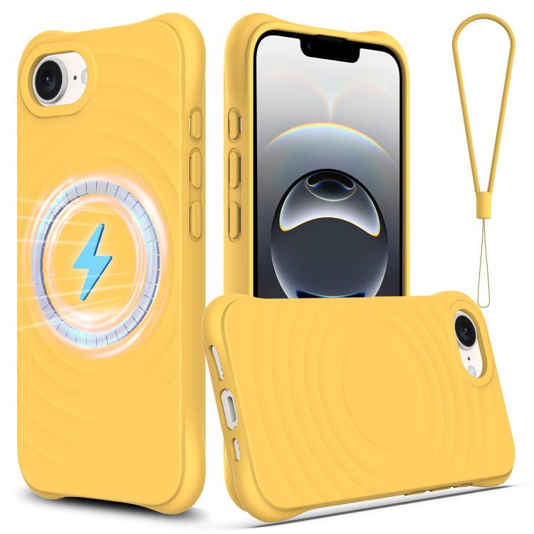 Wave Texture MagSafe Magnetic Liquid Silicone Phone Case