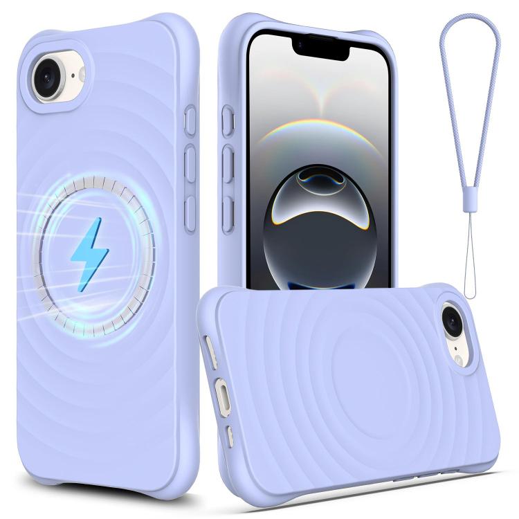 Wave Texture MagSafe Magnetic Liquid Silicone Phone Case