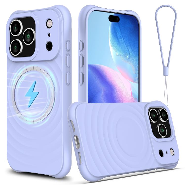 Wave Texture MagSafe Magnetic Liquid Silicone Phone Case