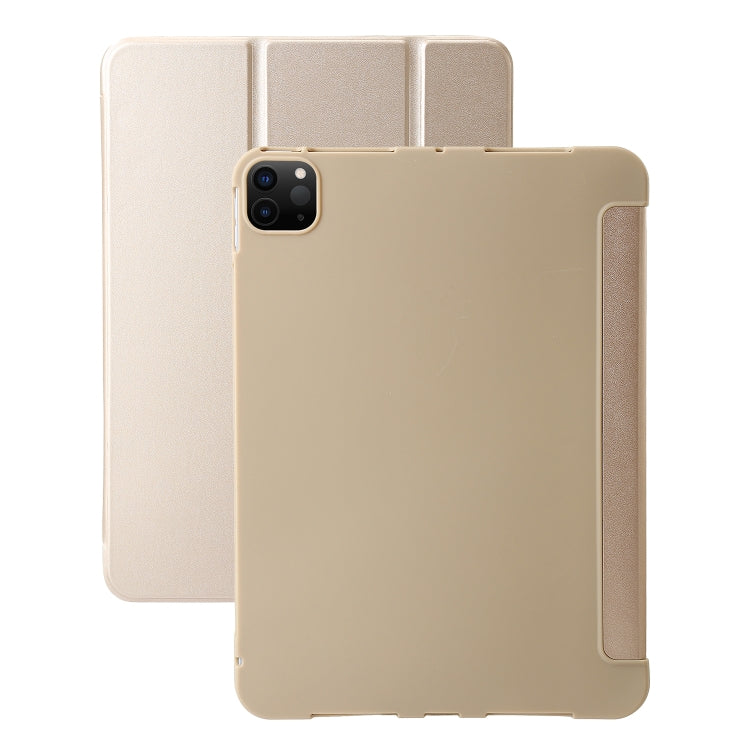 Three-fold Holder Flip Tablet Leather Case, For iPad Pro 13 2024, For iPad Pro 11 2024