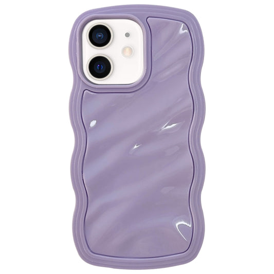 Solid Color Waves PC Hybrid TPU Phone Case, For iPhone 11