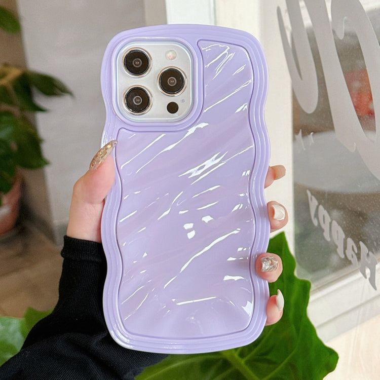 Solid Color Waves PC Hybrid TPU Phone Case, For iPhone 11