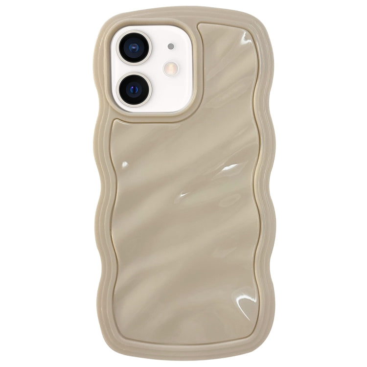 Solid Color Waves PC Hybrid TPU Phone Case, For iPhone 11