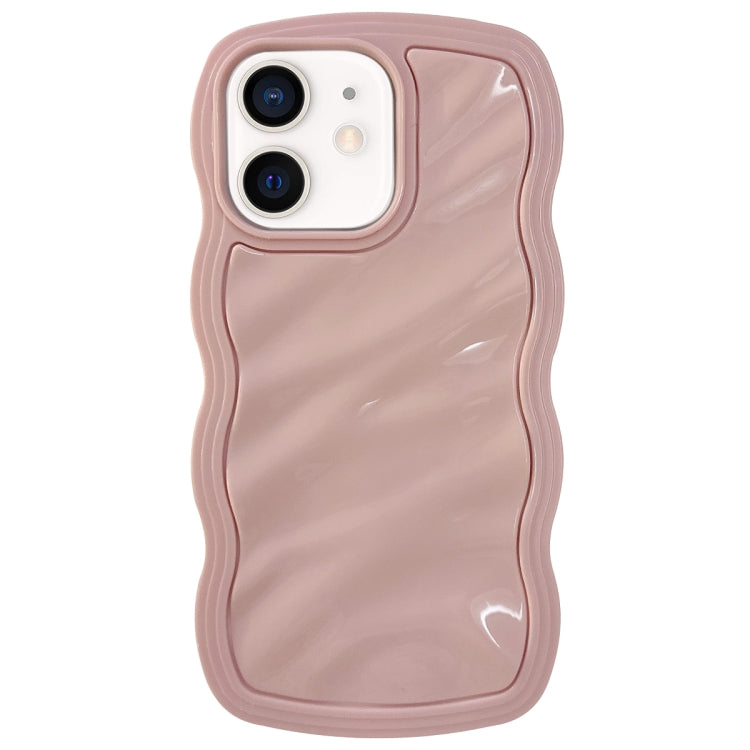 Solid Color Waves PC Hybrid TPU Phone Case, For iPhone 11