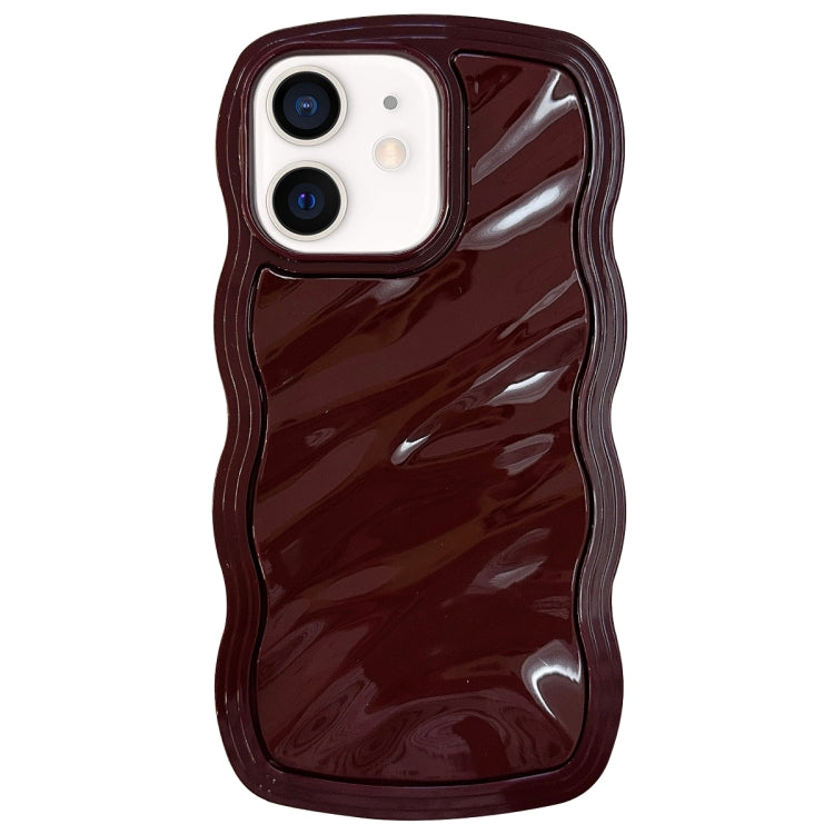 Solid Color Waves PC Hybrid TPU Phone Case, For iPhone 11