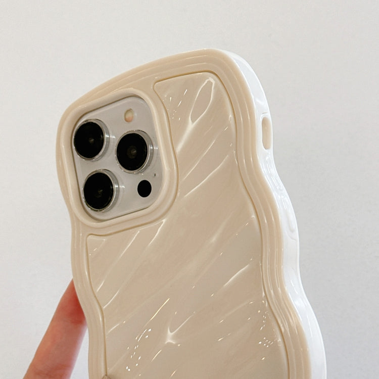 Solid Color Waves PC Hybrid TPU Phone Case, For iPhone 11