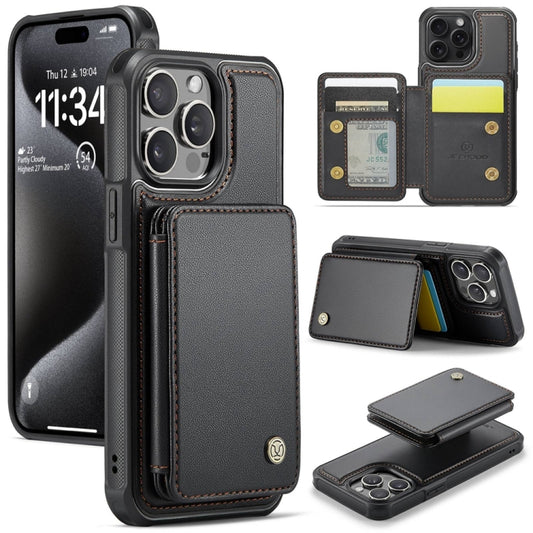 JEEHOOD J05 Business Magnetic Style RFID Leather Phone Case, For iPhone 15, For iPhone 14 Plus, For iPhone 14, For iPhone 14 Pro